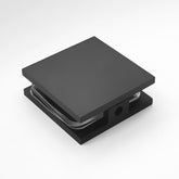 Frameless shower glass U BRACKET GLASS TO WALL MECHANICAL FIXING 90 Degrees - Matt Black